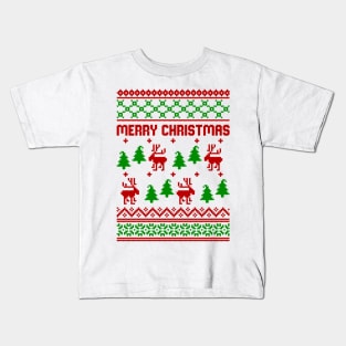 Merry Christmas Ugly Sweater T-Shirt Kids T-Shirt